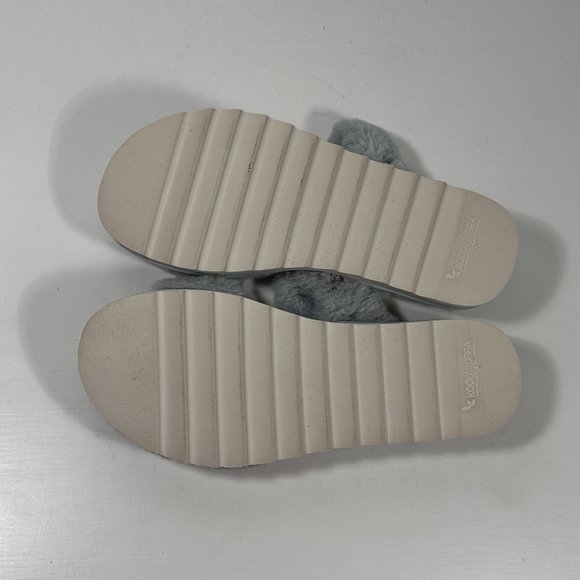 Koolaburra by Ugg Fuzz On Gray Slipper Sandals Women Size 11 - Picture 7 of 8